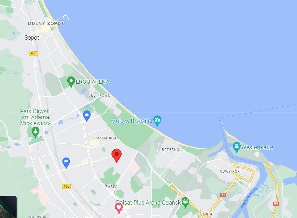 Апартаменти Apartament 2 Pokoje Blisko Morza 1500 Metrow W Gdansku Екстер'єр фото